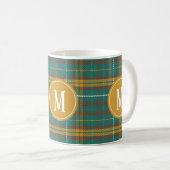 Mit Monogramm Twill Kariert schottisches Muster Kaffeetasse (VorderseiteRechts)
