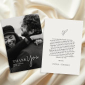 Mit Monogramm Typografie Script Foto Hochzeit Dankeskarte