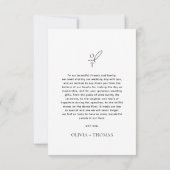 Mit Monogramm Typografie Script Foto Hochzeit Dankeskarte (Rückseite)