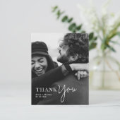 MIT MONOGRAMM Typografie-Script-Foto-Hochzeit im B (Stehend Vorderseite)