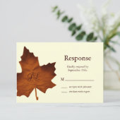 Mit Monogramm UAWG RSVP Karte (Stehend Vorderseite)