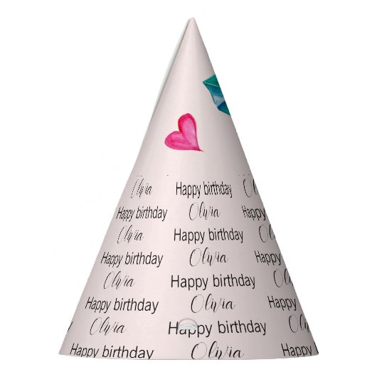 Mit Monogramm Umbrella Girl Partyhütchen (Links)