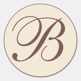 Mit Monogramm Umschlag Aufkleber aus Brot und Crem