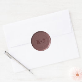Mit Monogramm Umschlag Aufkleber - Blushing Champa
