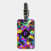 mit Monogramm und Personalisierte Confetti in Jewe Gepäckanhänger (Vorderseite vertikal)