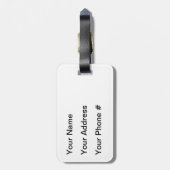 mit Monogramm und Personalisierte Confetti in Jewe Gepäckanhänger (Rückseite vertikal)