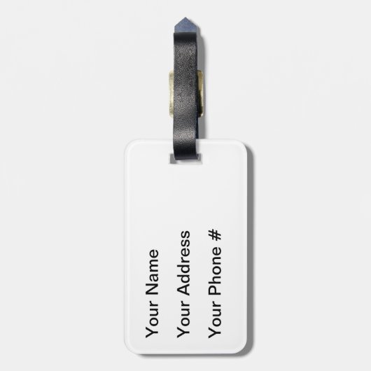 mit Monogramm und Personalisierte Confetti in Jewe Gepäckanhänger (Rückseite vertikal)