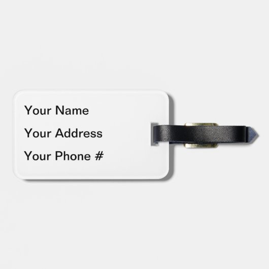 mit Monogramm und Personalisierte Confetti in Jewe Gepäckanhänger (Rückseite horizontal)