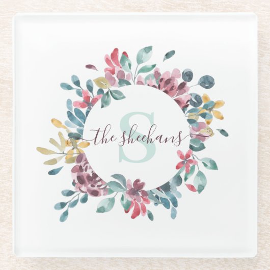 Mit Monogramm Untersetzer (Vorderseite)