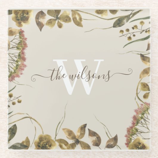 Mit Monogramm Untersetzer (Vorderseite)