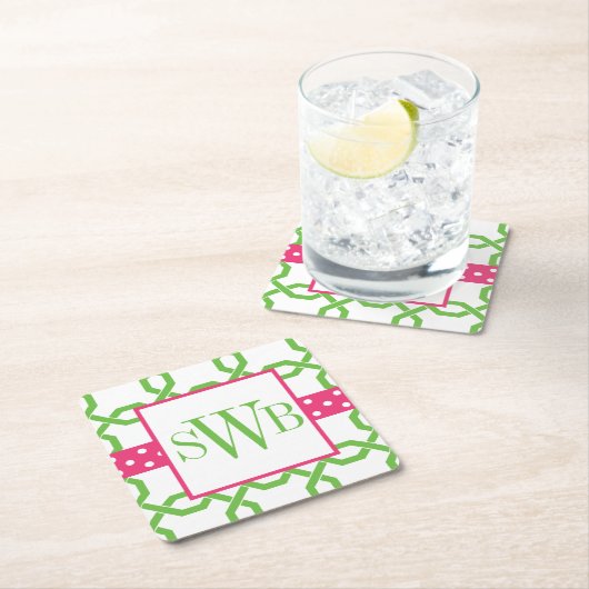 Mit Monogramm Untersetzer aus Gitter und Grosgetre (Vor Ort)