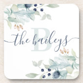 Mit Monogramm Untersetzer aus Hartplastik (Vorderseite)