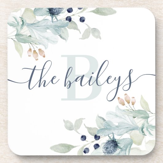 Mit Monogramm Untersetzer aus Hartplastik (Vorderseite)