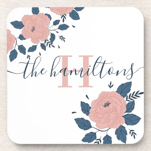 Mit Monogramm Untersetzer aus Hartplastik (Vorderseite)