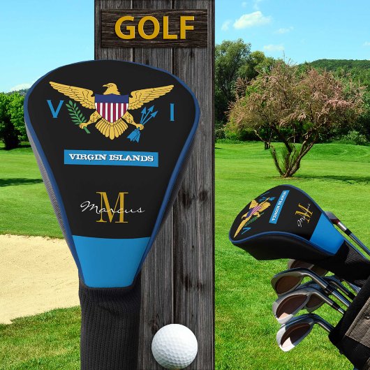 Mit Monogramm US Jungfrau Islands Flag Golf Clubs, Golf Headcover