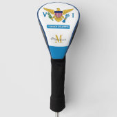 Mit Monogramm US-Jungfrau Islands Flag Golf Clubs, Headcover (Vorderseite)