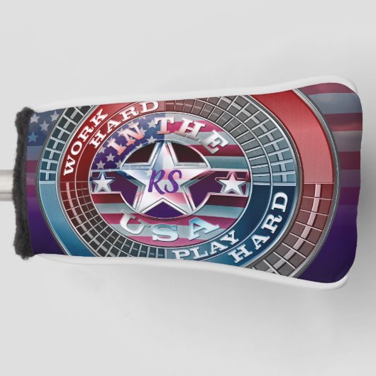 Mit Monogramm USA Golf Head Cover Headcover (Vorderseite)