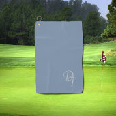 Mit Monogramm - verblasste Denimfarbe Golfhandtuch