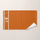 Mit Monogramm - verbrannte Orange Badhandtuch Set (Handtuch)