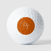Mit Monogramm - verbrannte Orange Golfball (Vorderseite)