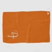 Mit Monogramm - verbrannte Orange Golfhandtuch (Horizontal)