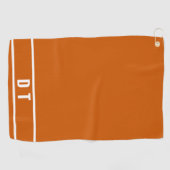 Mit Monogramm - verbrannte Orange Golfhandtuch (Horizontal)
