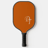 Mit Monogramm - verbrannte Orange Pickleball Schläger (Vorderseite)