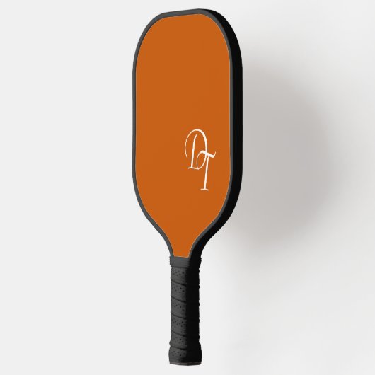 Mit Monogramm - verbrannte Orange Pickleball Schläger (Links)
