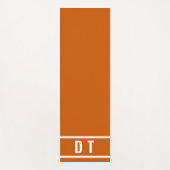 Mit Monogramm - verbrannte Orange Yogamatte (Vorderseite)