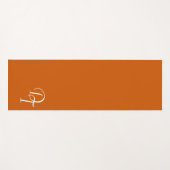 Mit Monogramm - verbrannte Orange Yogamatte (Vorderseite (Horizontal))