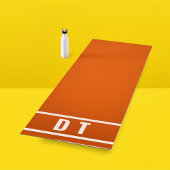 Mit Monogramm - verbrannte Orange Yogamatte