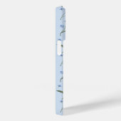 Mit Monogramm Vergessen Sie mir nicht blaue Flora  Case-Mate iPhone Hülle (Rückseite / Rechts)