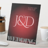 Mit Monogramm Vignette Wedding Pedestal-Zeichen Sockelschild (In Situ)