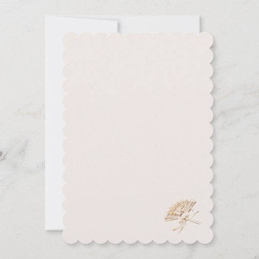 Mit Monogramm Viktorianischer Lüfter Einladung (Rückseite)