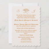 Mit Monogramm Viktorianischer Lüfter Einladung (Vorderseite)