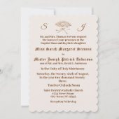 Mit Monogramm Viktorianischer Lüfter Einladung (Vorderseite)