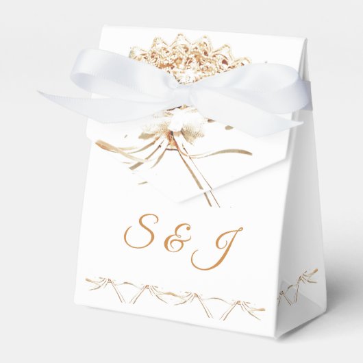 Mit Monogramm Viktorianischer Lüfter Geschenkschachtel (Vorderseite)