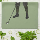 Mit Monogramm Vintage Artgolfkunst Küchentuch (Gefaltet)