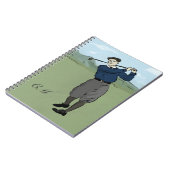 Mit Monogramm Vintage Artgolfkunst Notizblock (Linke Seite)
