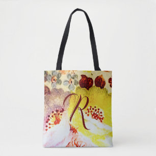 Mit Monogramm Vintage Blume Tasche
