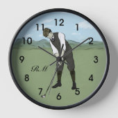 Mit Monogramm Vintage Golfart Uhr (Vorderseite)