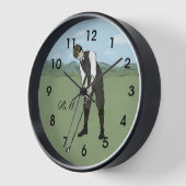 Mit Monogramm Vintage Golfart Uhr (Winkel)