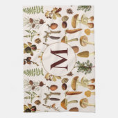 Mit Monogramm Vintages Pinienwaldmuster Geschirrtuch (Vertikal)