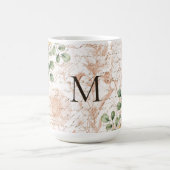 Mit Monogramm Vintages Sonnenblumendekoupage Kaffeetasse (Mittel)