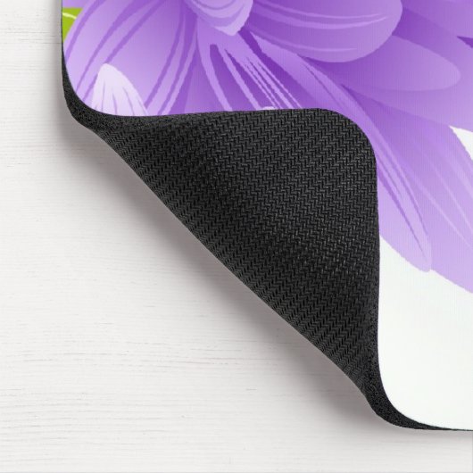 Mit Monogramm-violette Blumen Mousepad (Ecke)
