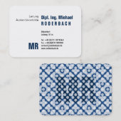 Mit Monogramm Visitenkarte (Vorne/Hinten)