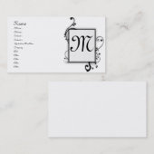mit Monogramm Visitenkarte (Vorne/Hinten)