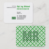 Mit Monogramm Visitenkarte (Vorne/Hinten)