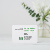 Mit Monogramm Visitenkarte (Stehend Vorderseite)