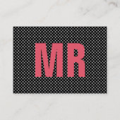 Mit Monogramm Visitenkarte (Rückseite)